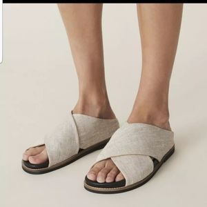 GANNI slide crossover straps sandals